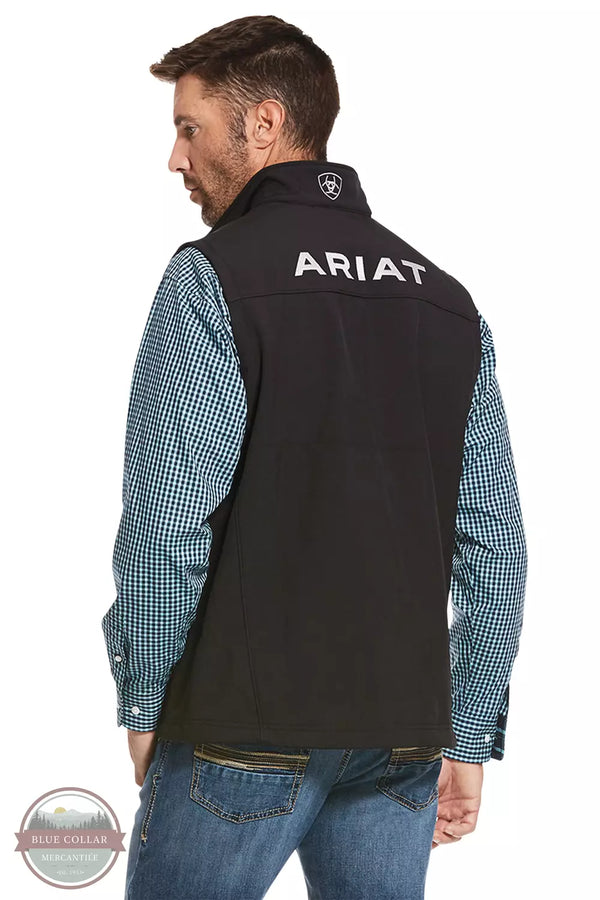Ariat 10028321 Logo 2.0 Softshell Vest in Black Back View