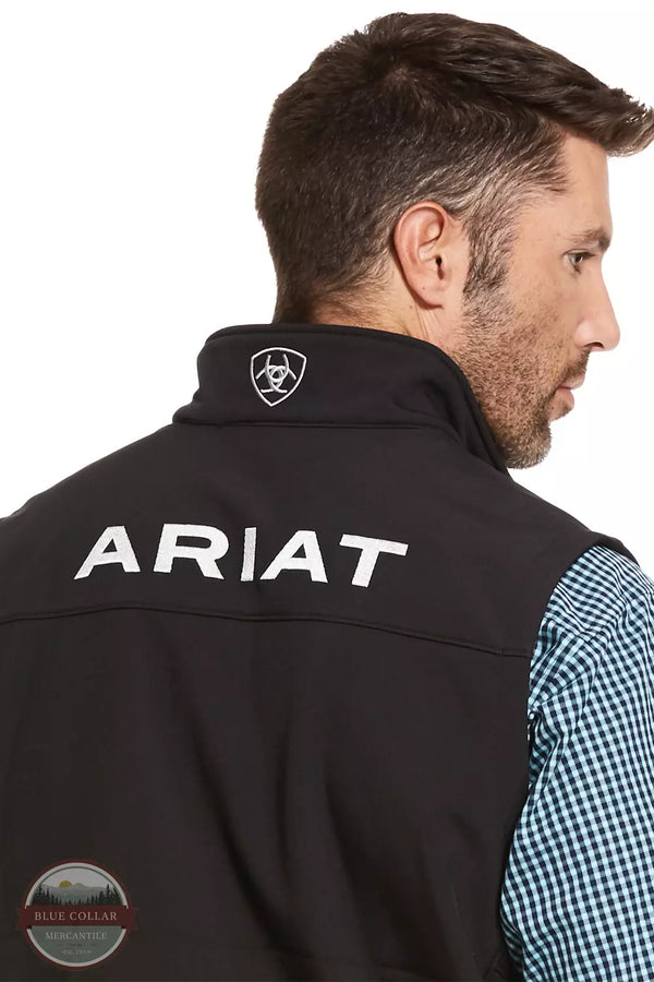 Ariat 10028321 Logo 2.0 Softshell Vest in Black Back Detail View