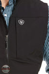 Ariat 10028321 Logo 2.0 Softshell Vest in Black Front Detail View