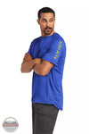 Ariat 10039462 Rebar Heat Fighter Short Sleeve T-Shirt in Royal Blue Side View