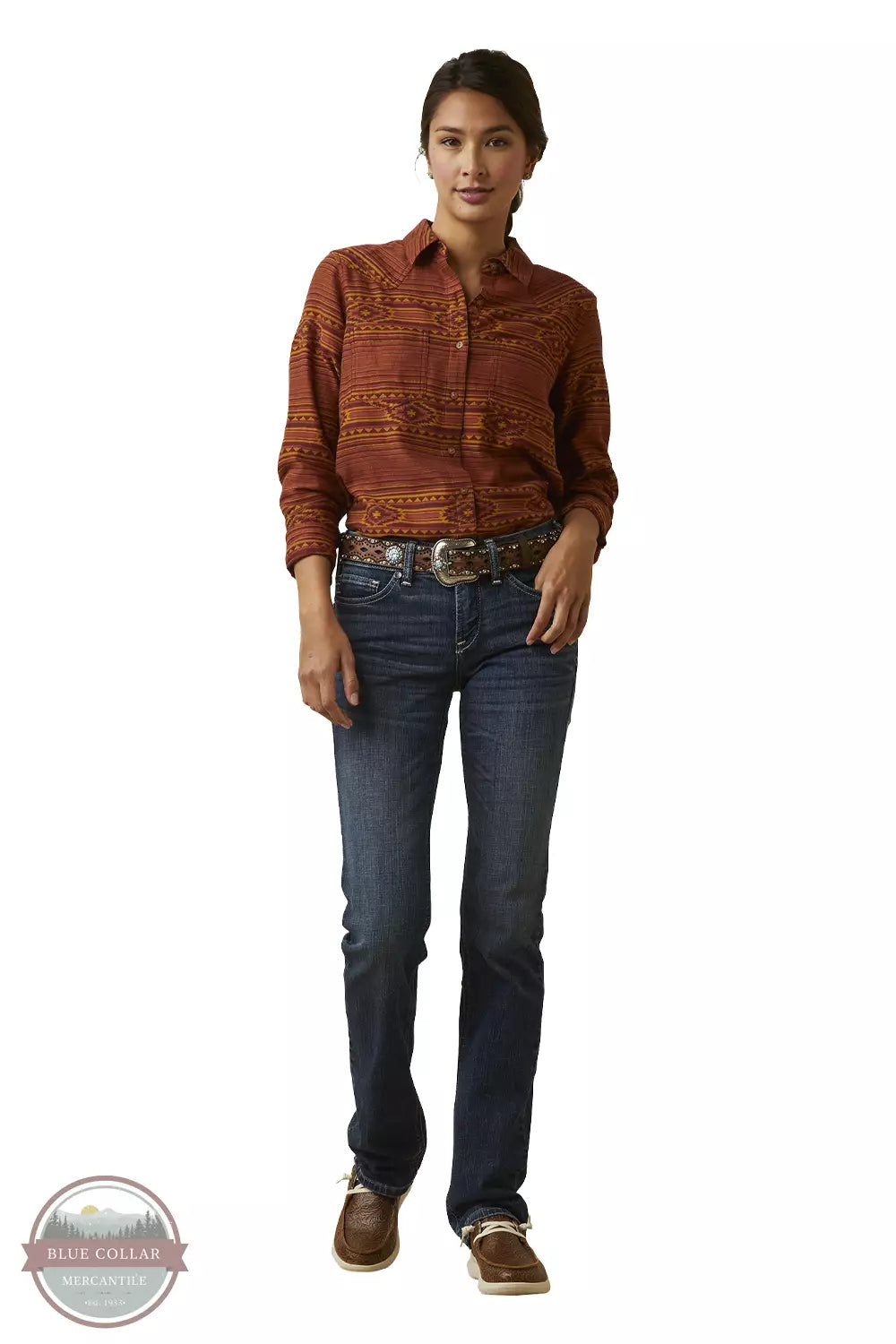 Ariat 10046042 REAL Billie Jean Long Sleeve Shirt in Canyon Full View