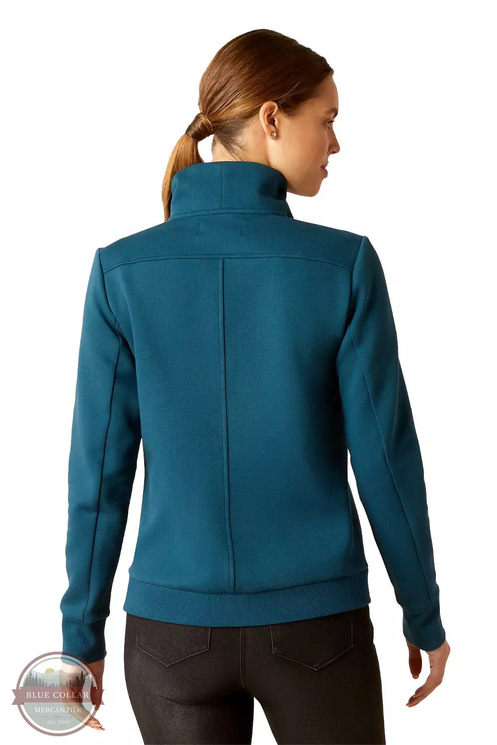 Ariat 10046085 Bess Full Zip Sweatshirt in Reflecting Pond Back View