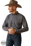 Ariat 10046204 Wrinkle Free Kolson Classic Fit Long Sleeve Shirt in Deep Pacific Front View