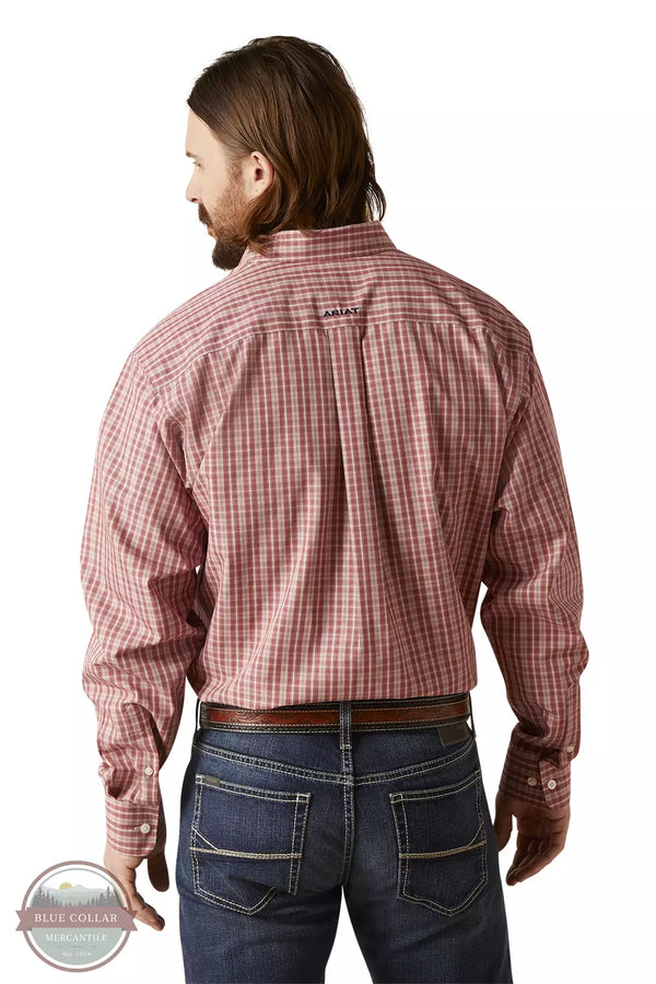 Ariat 10046206 Wrinkle Free Kairo Classic Fit Long Sleeve Shirt in Biking Red Back View