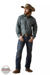 Ariat 10046226 Broderick Classic Fit Long Sleeve Snap Shirt in Bitter Chocolate Full View