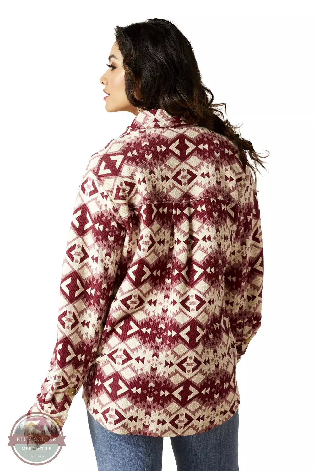 Ariat 10046274 Fillmore Shirt Jacket in a Southwest Print Back View
