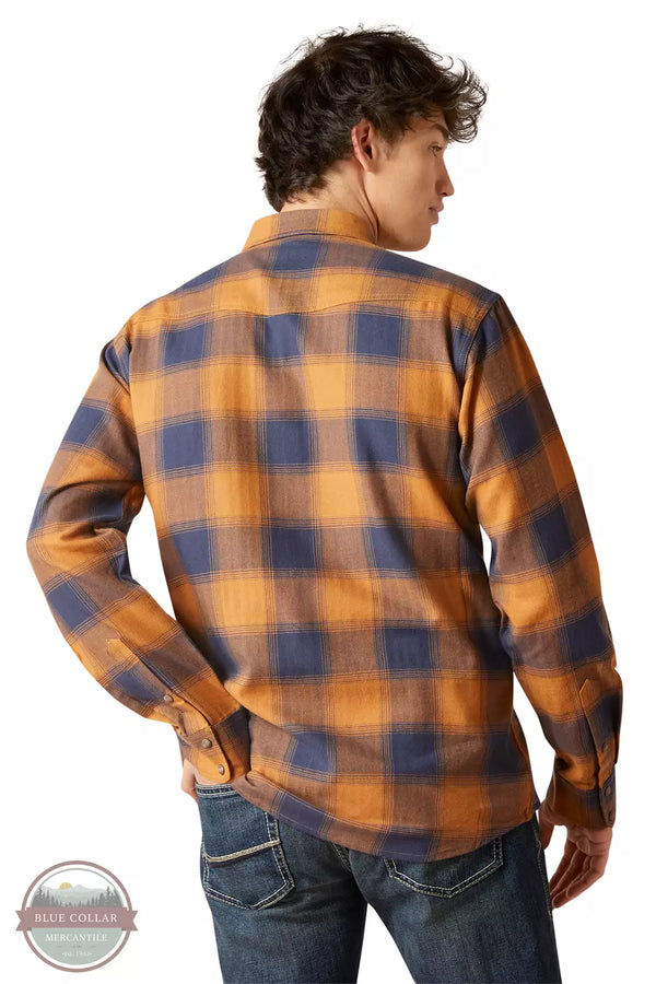 Hamilton Long Sleeve Snap Shirt in Orange/Navy Plaid by Ariat 10046290 ***NEEDS DETAILS PRICING***