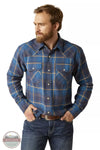 Ariat 10046294 Harland Long Sleeve Snap Shirt in Moon Howl Front View