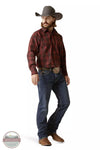 Ariat 10046304 Pro Series Stryker Classic Fit Long Sleeve Snap Shirt in Red Full View
