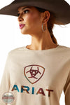 Ariat 10046313 Serape Shield Long Sleeve T-Shirt in Oatmeal Detail View