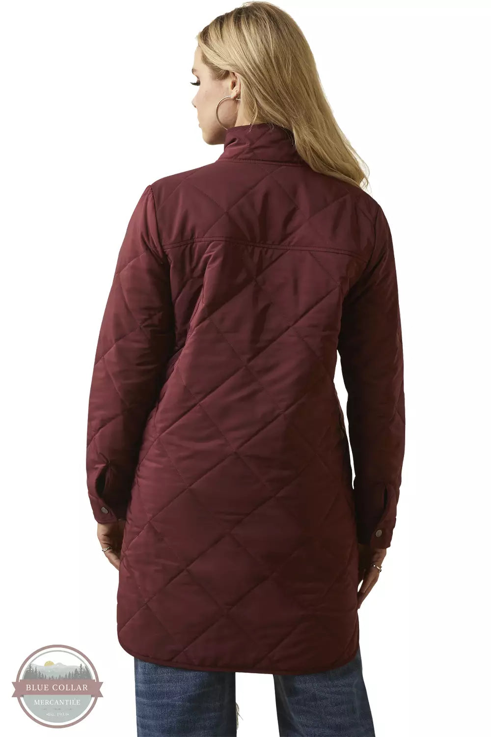 Ariat 10046427 Quilted Jacket in Tawny Port Back View