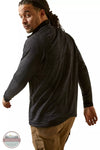 Ariat 10046513 Rebar Gridwork Baselayer 1/4 Zip Long Sleeve T-Shirt in Black Back View