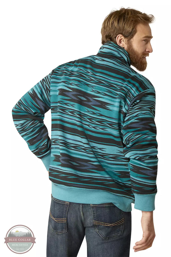 Ariat 10046656 Cotton-Rich Mockneck Sweatshirt in Biscay Blue Heather Back View