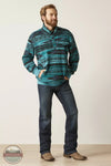 Ariat 10046656 Cotton-Rich Mockneck Sweatshirt in Biscay Blue Heather Full View