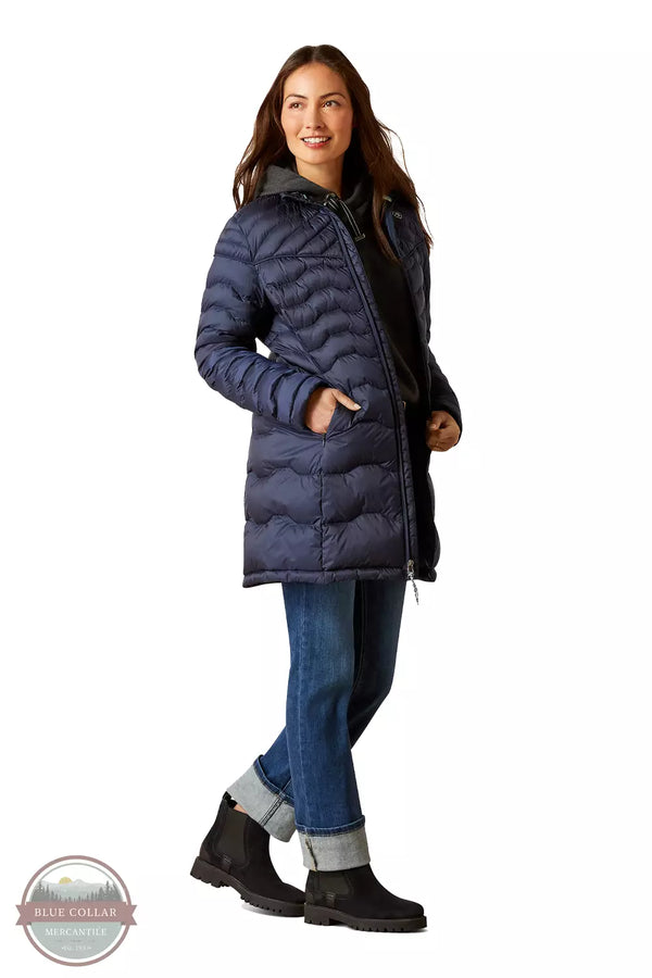 Ariat 10046759 Ideal Down Coat in Navy Full View