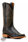 Ariat 10047083 Futurity Done Right Western Boot in Black Full Quill Ostrich Profile View