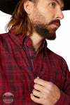 Ariat 10047169 Pro Series Paxton Classic Long Sleeve Shirt in Red Plaid Detail View