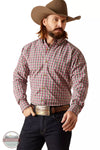 Ariat 10047193 Elon Classic Fit Long Sleeve Shirt in Pink & Green Plaid Front View