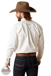 Ariat 10047242 Team Logo Twill Long Sleeve Shirt in White Back View