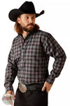 Ariat 10047333 Pro Series Newton Classic Fit Long Sleeve Shirt in Quiet Shade Plaid Front View