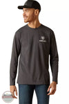 Ariat 10047592 Star Spangled Long Sleeve T-Shirt in Charcoal Heather Front View