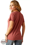 Ariat 10047921 Herd That T-Shirt in Red Clay Heather Back View
