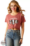Ariat 10047921 Herd That T-Shirt in Red Clay Heather Front View
