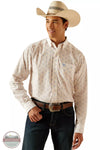 Ariat 10048365 Wrinkle Free Ridge Classic Fit Long Sleeve Shirt in White Front View