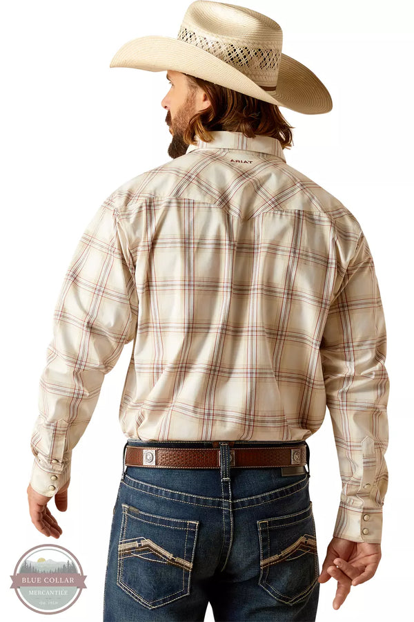 Ariat 10048502 Pro Series Prescott Classic Fit Long Sleeve Snap Shirt in Sandshell Back View