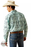 Ariat 10048511 Paxtyn Classic Fit Long Sleeve Shirt in Blue Tint Back View