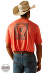 Ariat 10048536 Charger Ariat Shield T-Shirt in Hot Coral Back View