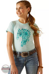 Ariat 10048552 Floral Mosaic T-Shirt in Plume Front View