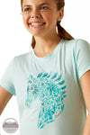 Ariat 10048552 Floral Mosaic T-Shirt in Plume Front Detail View
