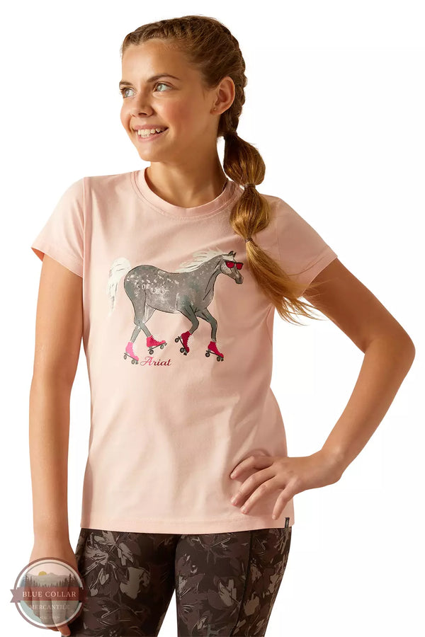 Ariat 10048554 Roller Pony T-Shirt in Blushing Rose﻿ Front View