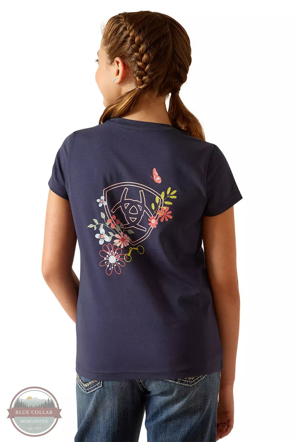 Ariat 10048555 Pretty Shield T-Shirt in Navy Eclipse Back View