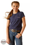 Ariat 10048555 Pretty Shield T-Shirt in Navy Eclipse Front View