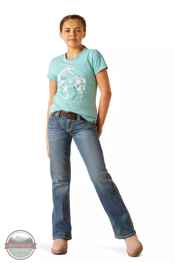 Ariat 10048557 Little Friend T-Shirt in Marine Blue Full View