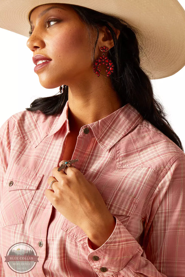 Ariat 10048614 Nazca Plaid Long Sleeve Shirt Detail View