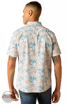 Ariat 10048627 Macklin Stretch Modern Fit Short Sleeve Shirt in Moonbeam Back View