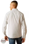 Ariat 10048631 Major Stretch Modern Fit Long Sleeve Shirt in a White Diamond Print Back View