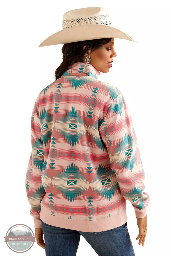 ﻿Ariat 10048636 Ranger Half Zip Sweatshirt in Tiffany Print Back View