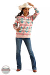 ﻿Ariat 10048636 Ranger Half Zip Sweatshirt in Tiffany Print Full View