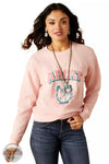 Ariat 10048638 College Sweatshirt in Blushing Rose Front View