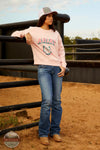 Ariat 10048638 College Sweatshirt in Blushing Rose Life View