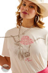 Ariat 10048695 Glamoorous T-Shirt in Cloud Dancer Front Detail View