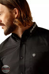 Ariat 10048714 Team Logo Classic Fit Long Sleeve Shirt in Black Detail View