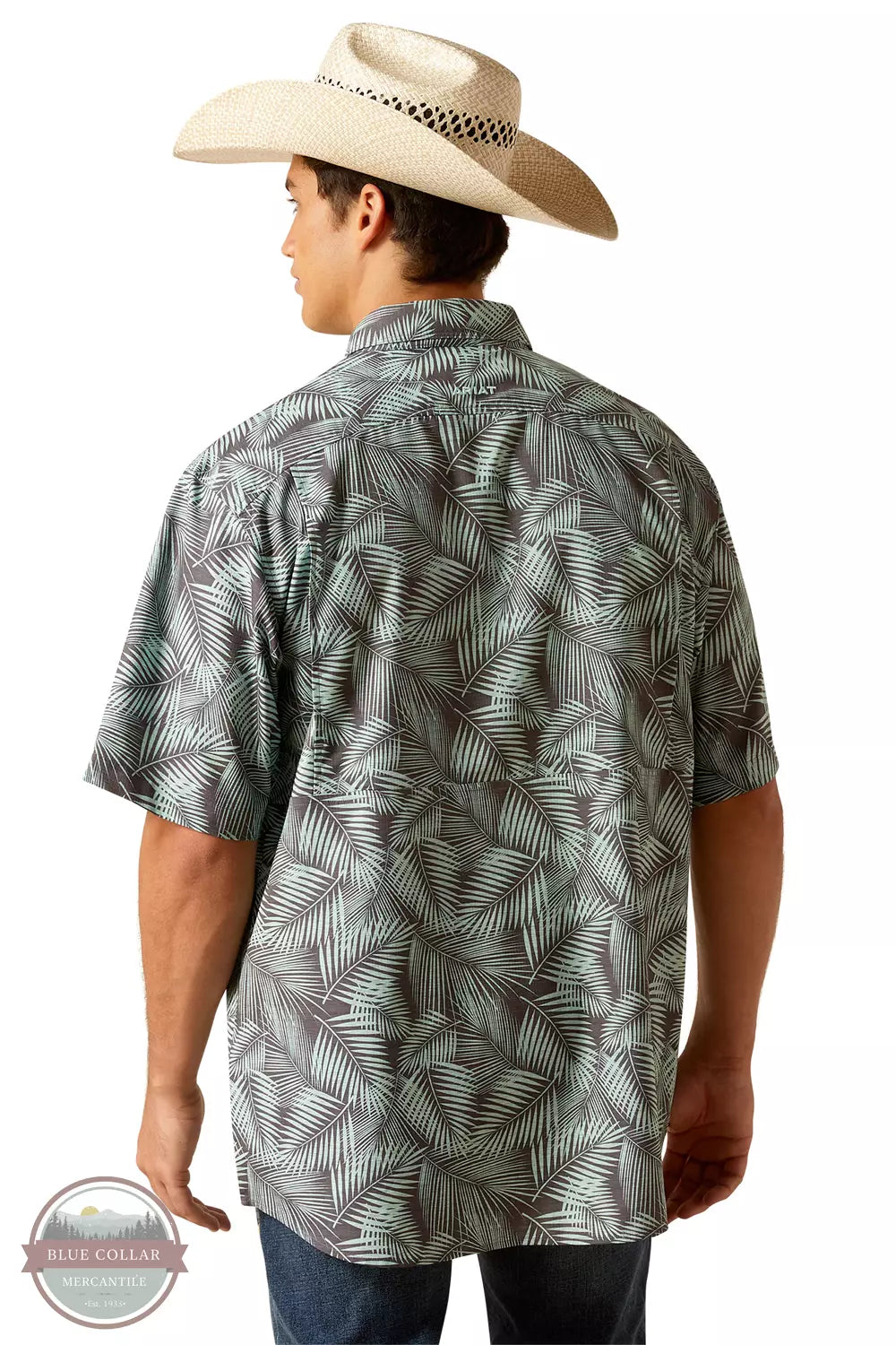 Ariat 10048847 VentTEK Classic Fit Shirt in Ebony Grey Back View