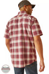 Ariat 10048892 Rebar Made Tough DuraStretch Work Shirt in Roan Rouge Plaid Back View