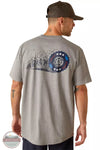 Ariat 10048983 Rebar Cotton Strong Burning Rubber Work T-Shirt in Heather Grey Back View