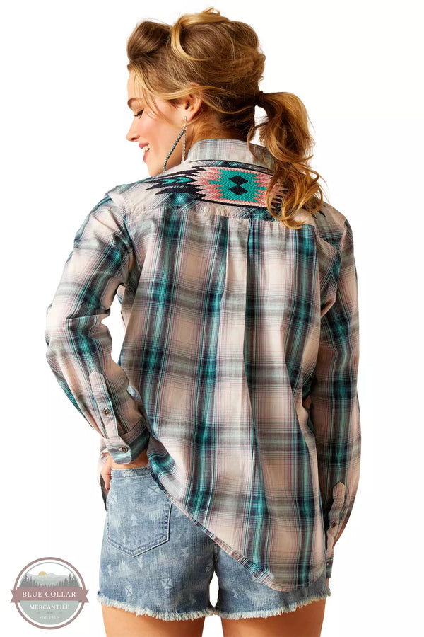 Ariat 10048992 Billie Jean Long Sleeve Shirt in Tomboy Plaid Back View